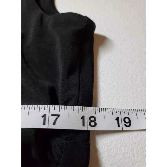 Lauren Ralph Lauren Wrap Rutched Midi Dress Blk Sz 18 Cocktail Dress Whimsgoth - Picture 10 of 14